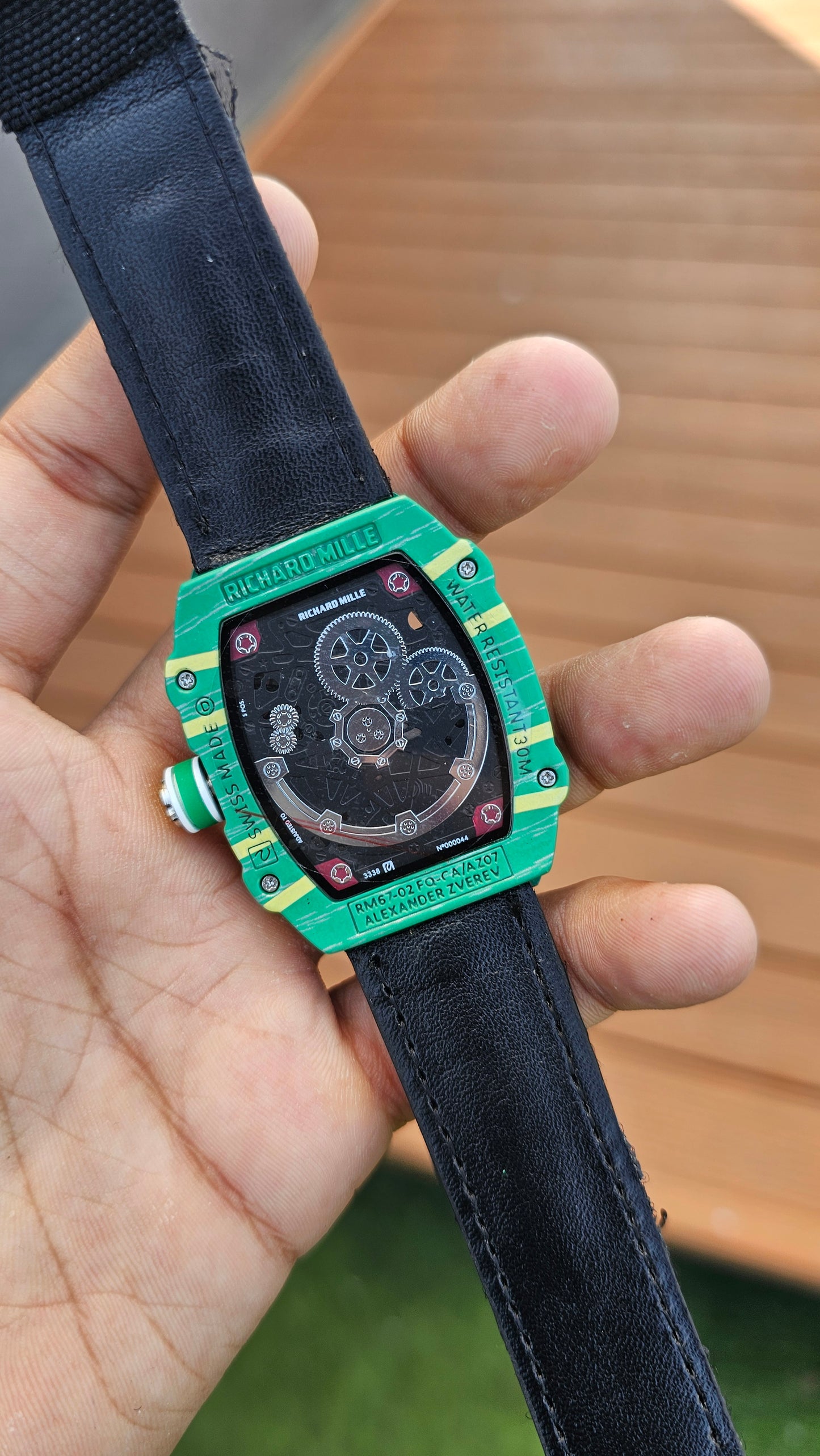 Richard Mille RM 67-02 Yellow Green Dial Black Strap