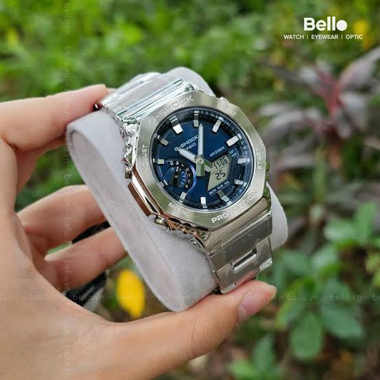 G-Shock GM 2110 D SILVER BLUE DIAL WATCH