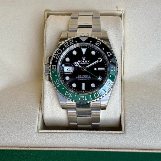 Rolex Gmt Master Silver Green Black Metal Watch A