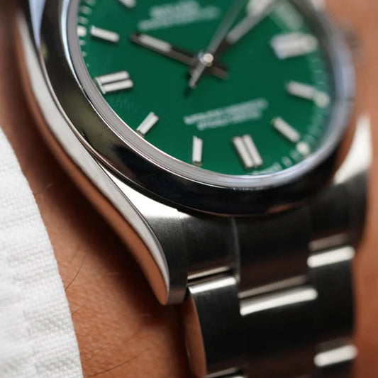 Rolex Green Dial Silver Metal Belt Watch M S Dhoni