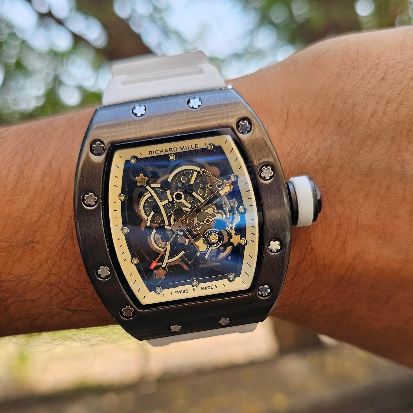Richard Mille RM 055 Bubba Watson White Strap