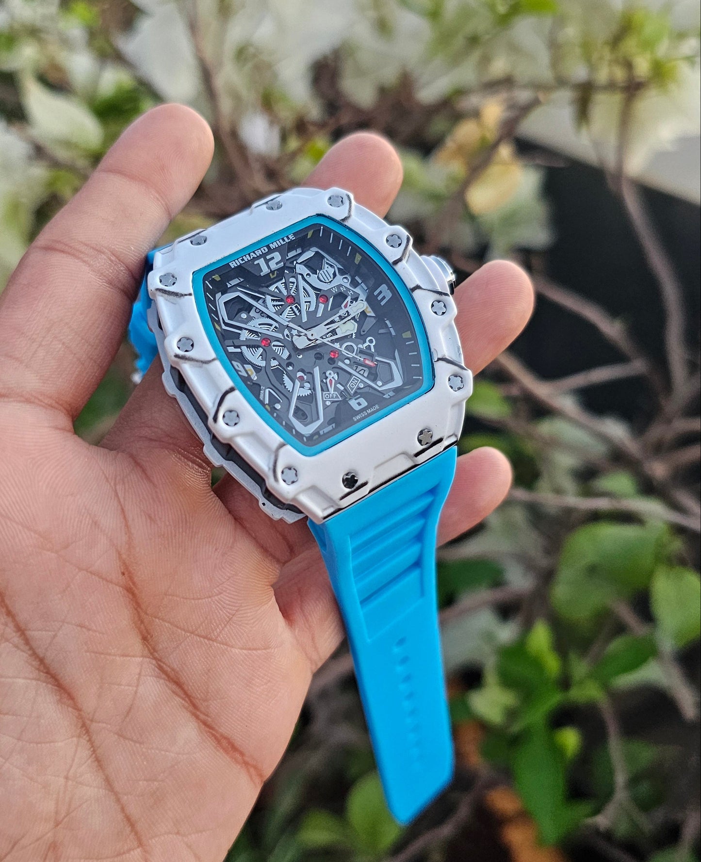 Richard Mille RM35-02 Rafael Nadal Ice Blue Strap