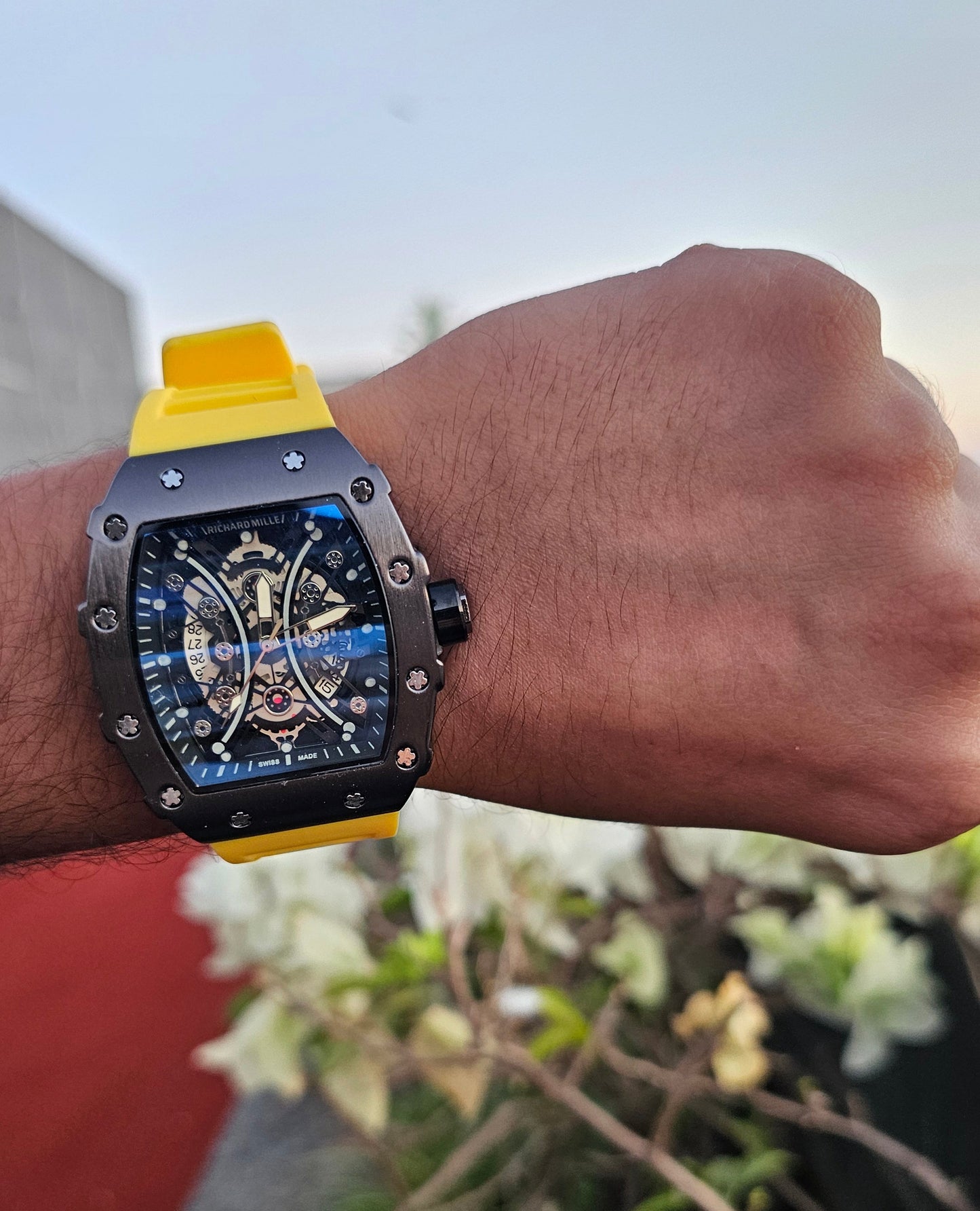 Richard Mille RM 035 Skeleton Yellow Strap