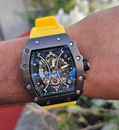 Richard Mille RM 035 Skeleton Yellow Strap