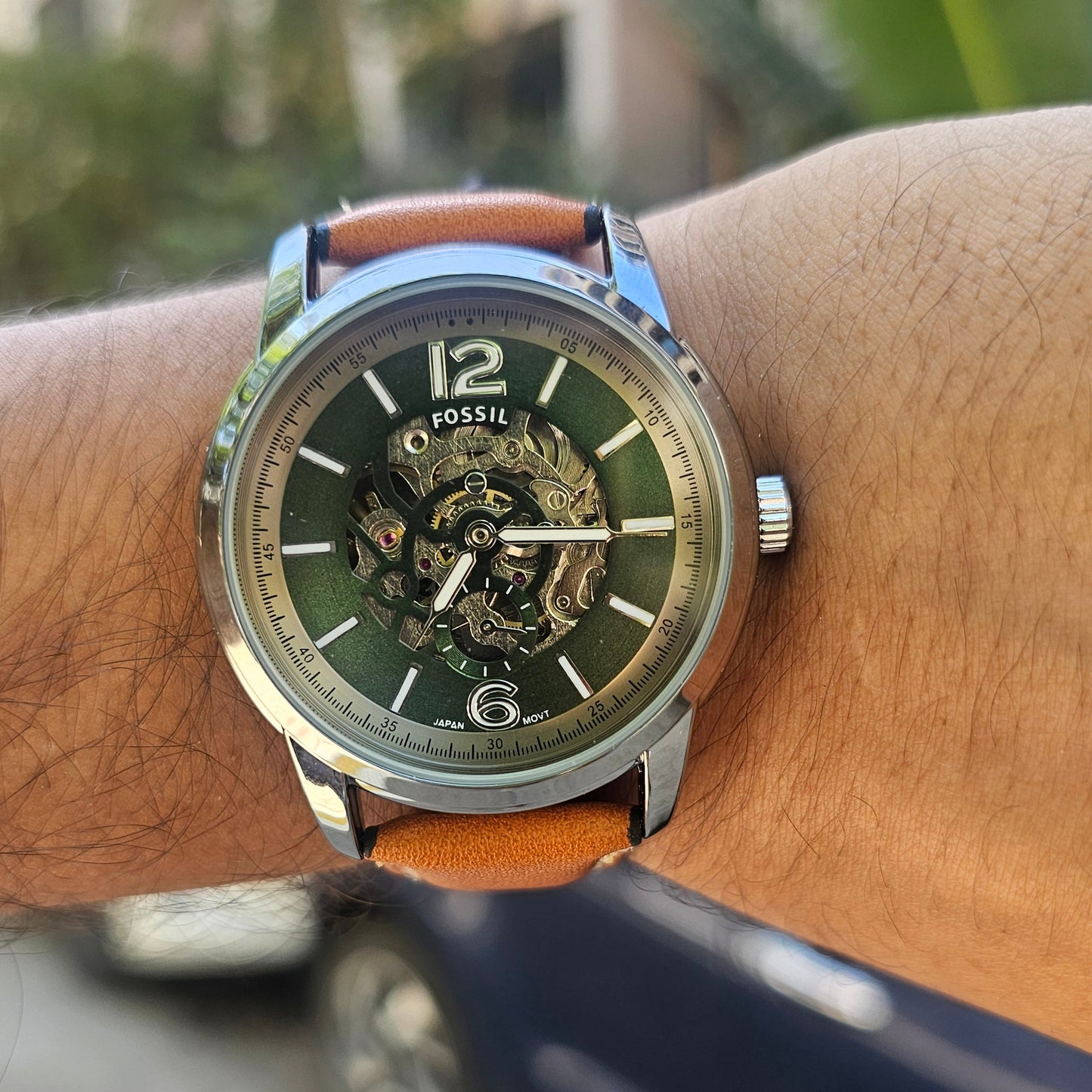 Fossil me3263 Heritage Automatic Green Dial