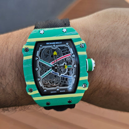 Richard Mille RM 67-02 Yellow Green Dial Black Strap
