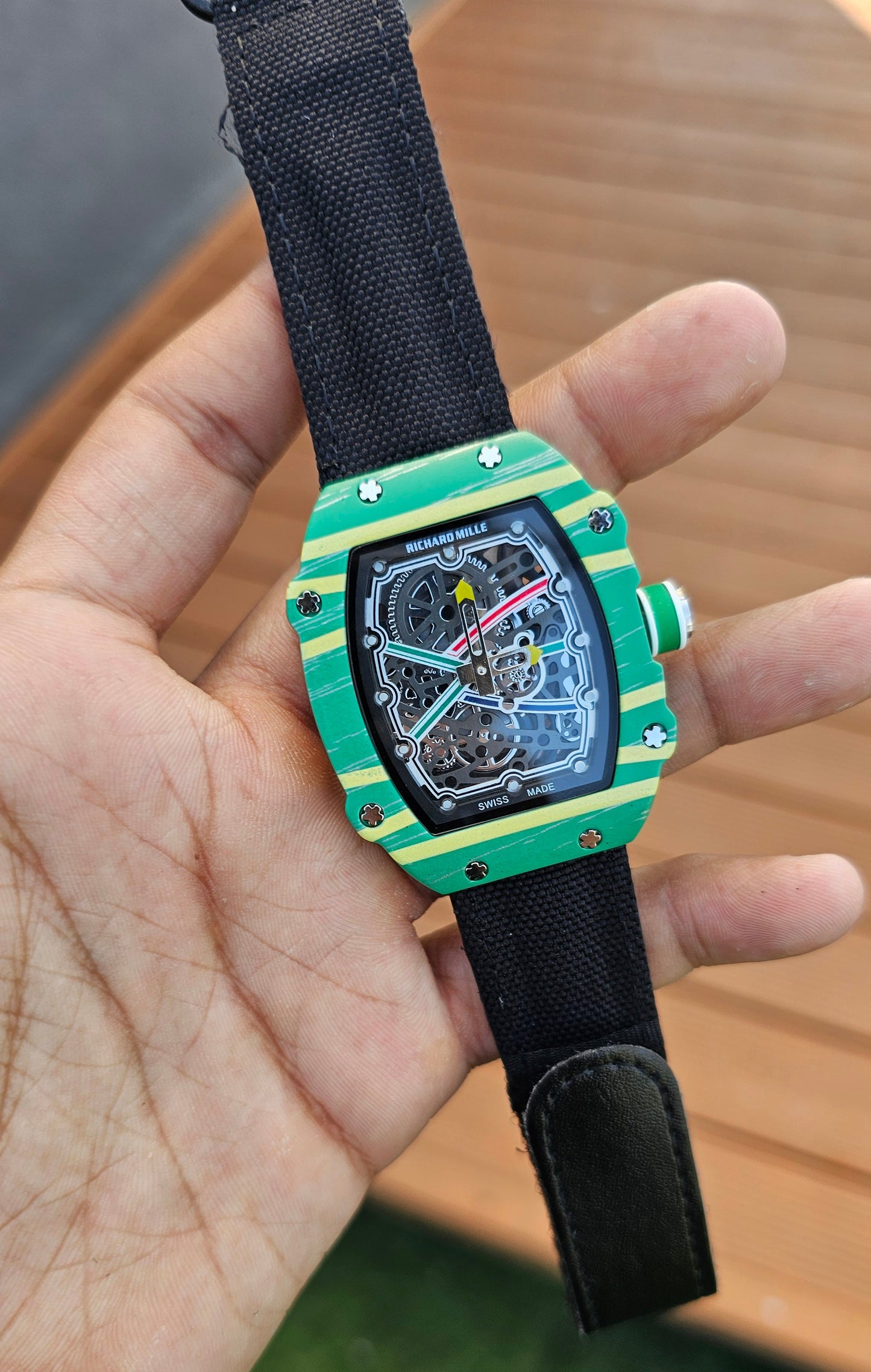 Richard Mille RM 67-02 Yellow Green Dial Black Strap