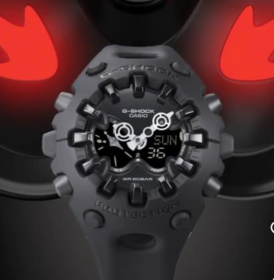 G-SHOCK GA-V01A-8A Black Rubber – Living Luxary
