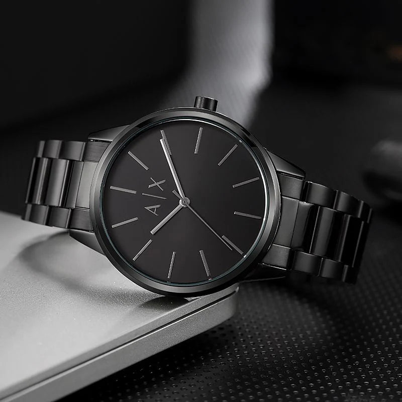 AIX Armani Black Metal Watch
