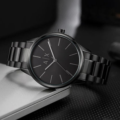 AIX Armani Black Metal Watch