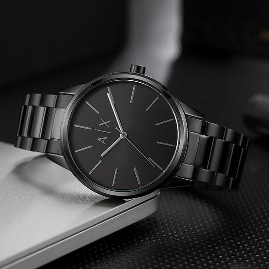 AIX Armani Black Metal Watch