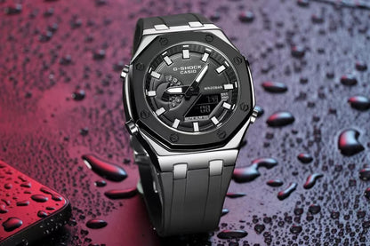 G-SHOCK Black Silver Metal silicon Watch