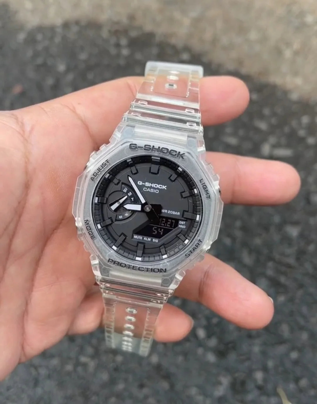 G-SHOCK GA-2100SKE-7ADR Transparent Black dial watch