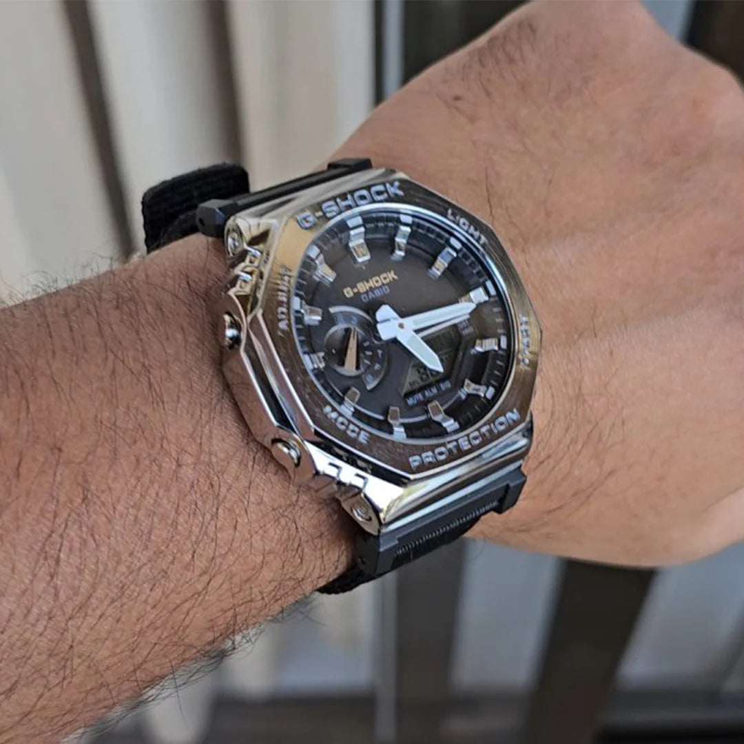 G-SHOCK Stainless Steel Black Cloth Band Watch