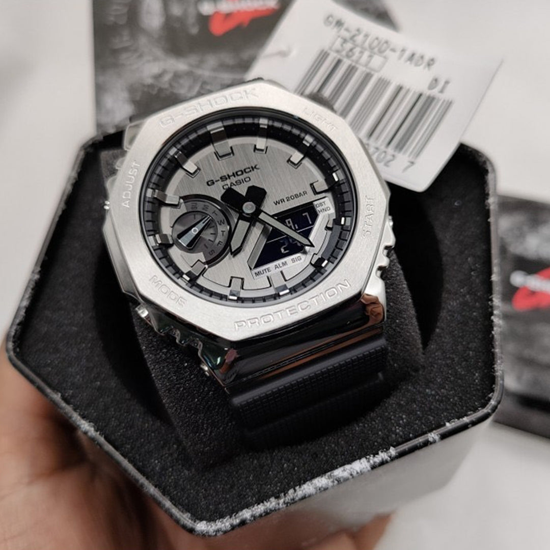 G-Shock GM 2100 Stainless Steel – Black Strap Watch