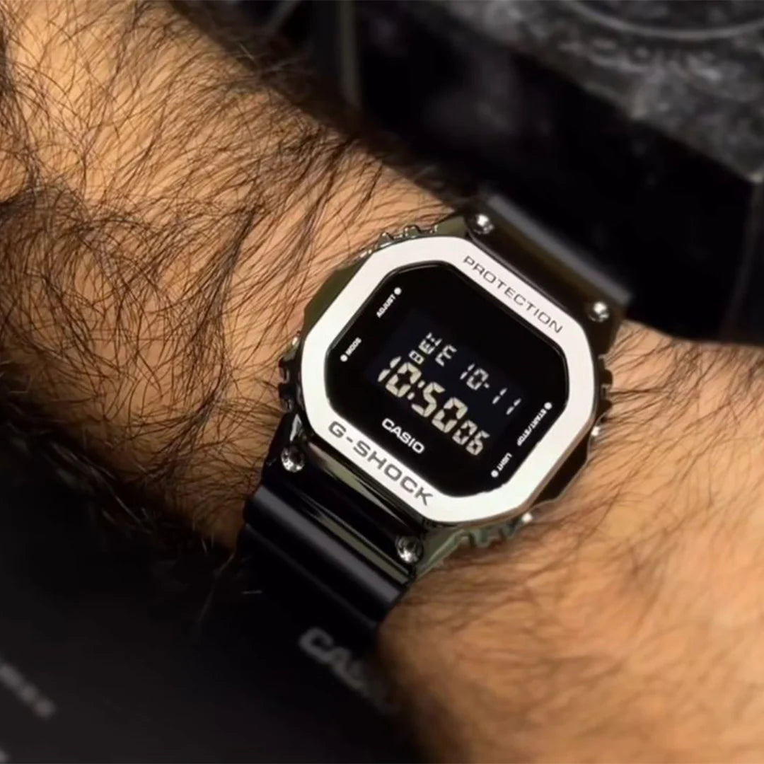 G-SHOCK Gms 5600 Silver Black Belt Watch