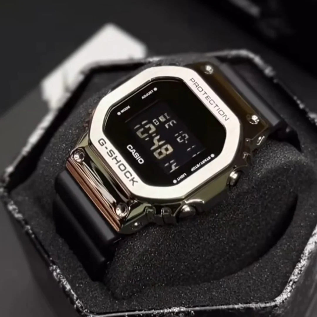 G-SHOCK Gms 5600 Silver Black Belt Watch