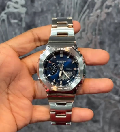 G-Shock GM 2110 D SILVER BLUE DIAL WATCH