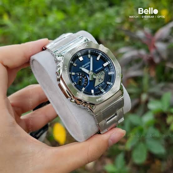 G-Shock GM 2110 D SILVER BLUE DIAL WATCH