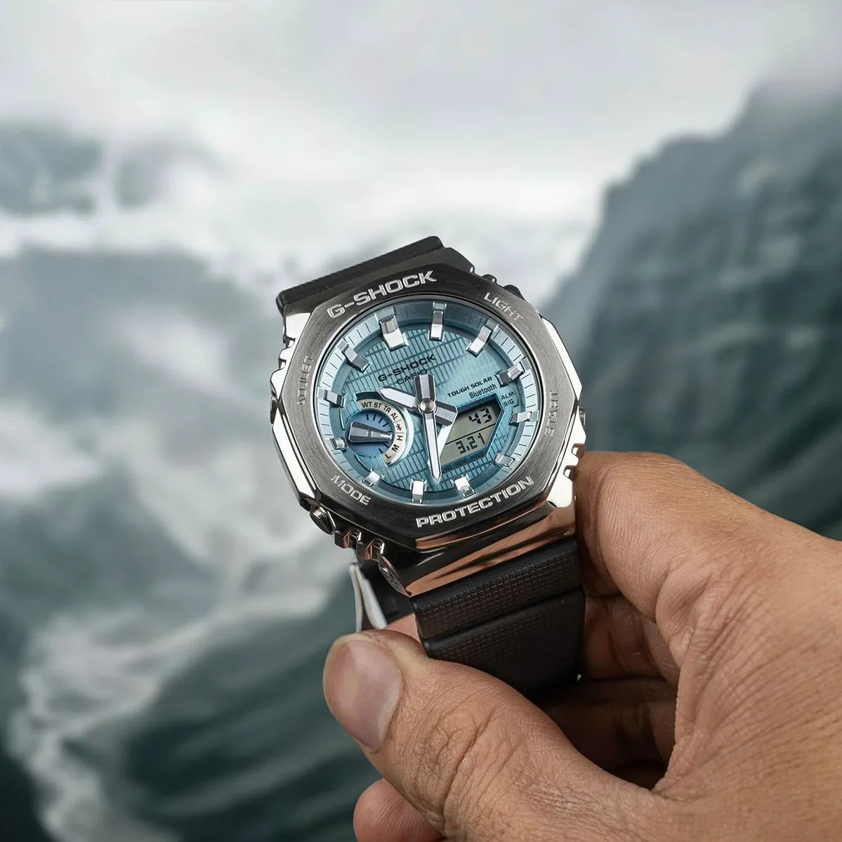 G-SHOCK GMB 2100 SILVER TIFFANY BLUE DIAL WATCH