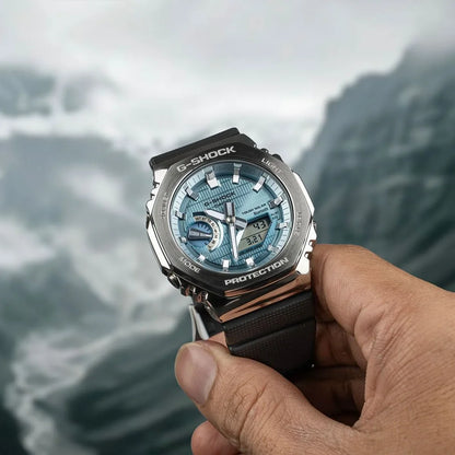 G-SHOCK GMB 2100 SILVER TIFFANY BLUE DIAL WATCH