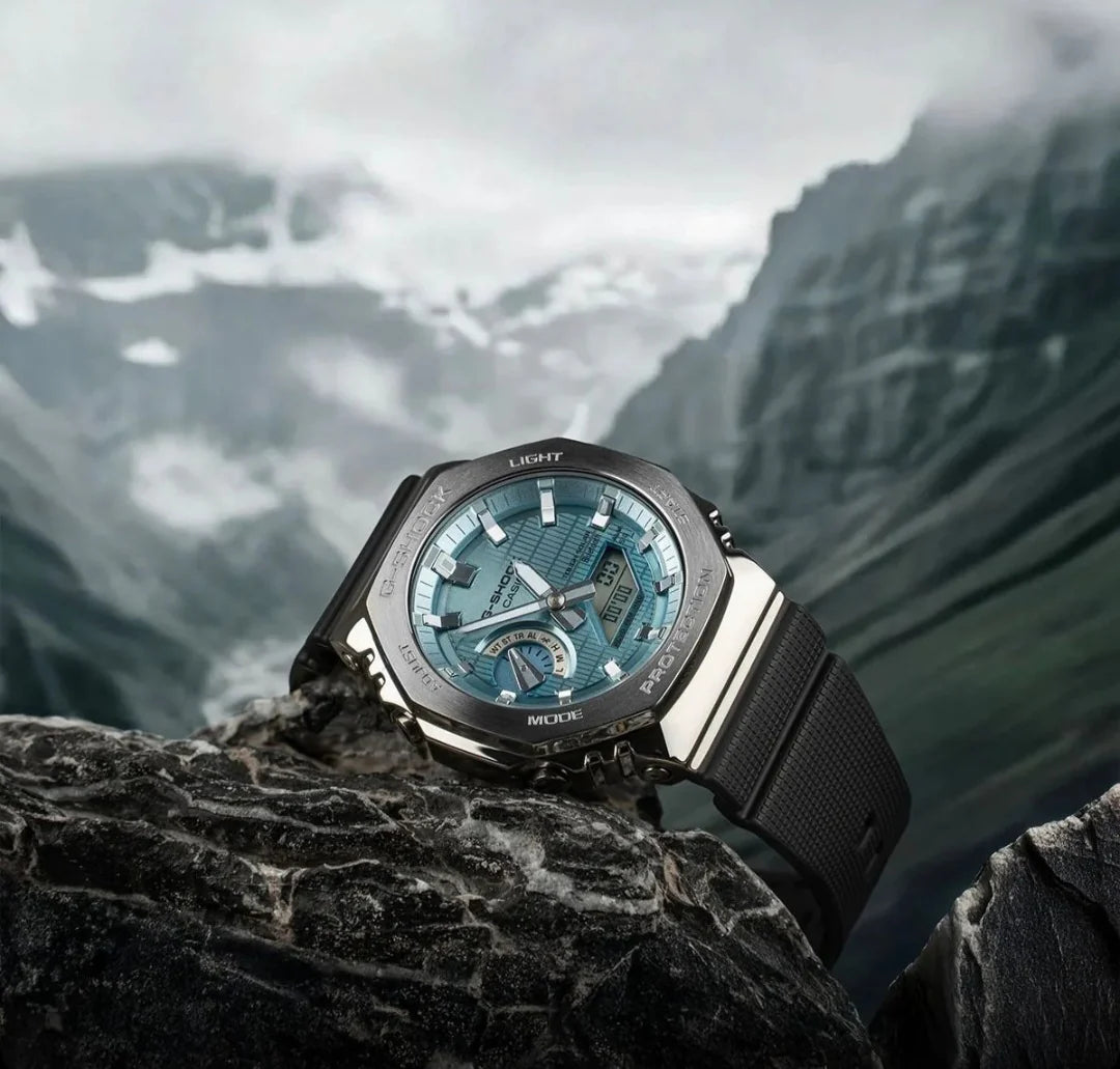G-SHOCK GMB 2100 SILVER TIFFANY BLUE DIAL WATCH