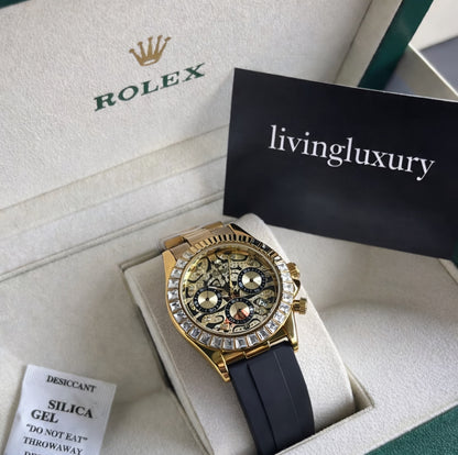 Rolex Daytona Eye of Tiger Gold Diamond Watch