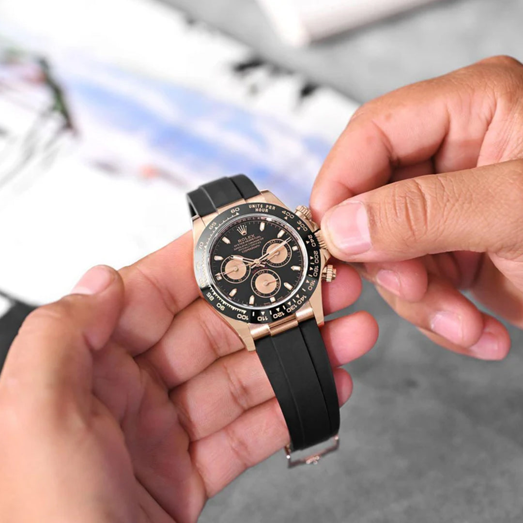 Rolex Cosmograph Daytona Rosegold With Fiber Belt