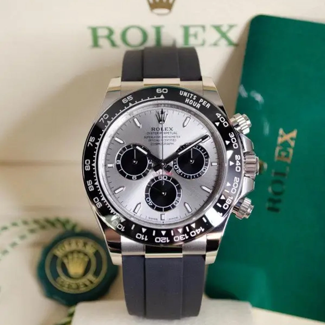 Rolex Cosmograph Daytona Silver With Fiber Belt