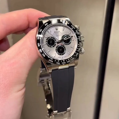 Rolex Cosmograph Daytona Silver With Fiber Belt