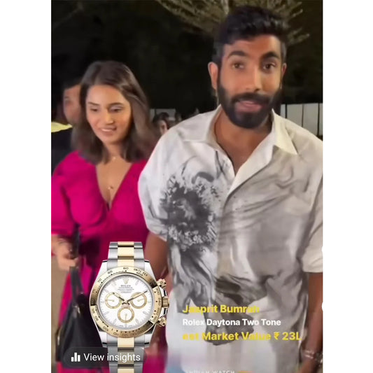 Rolex Daytona Dual Tone White Dial Metal Watch Jasprit Bumra