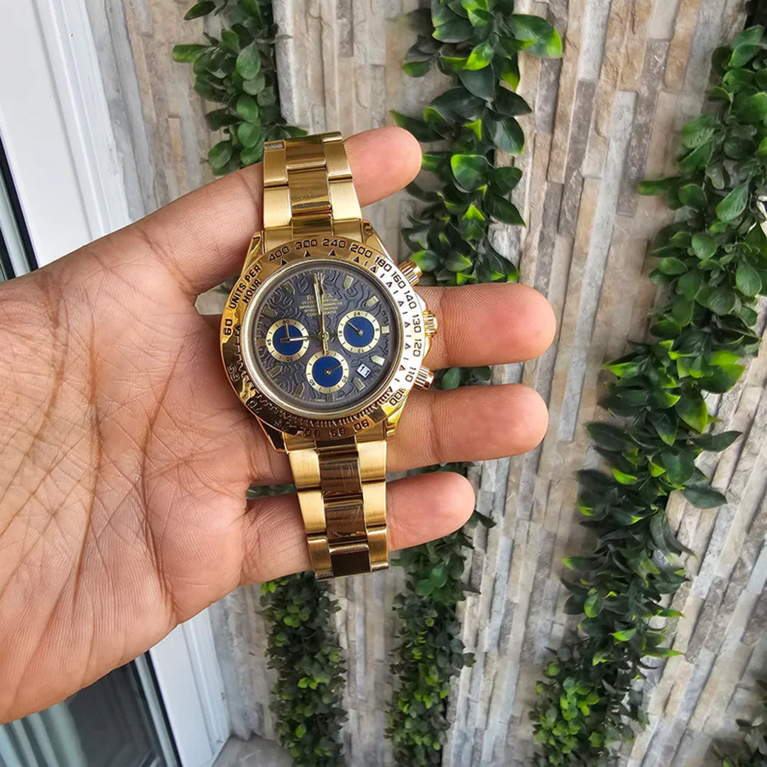 Rolex Daytona Golden Engraved Watch