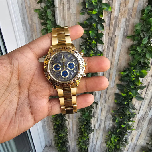 Rolex Daytona Golden Engraved Watch