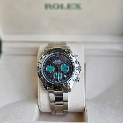 Rolex Daytona Silver Engraved Watch