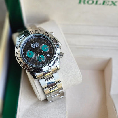 Rolex Daytona Silver Engraved Watch