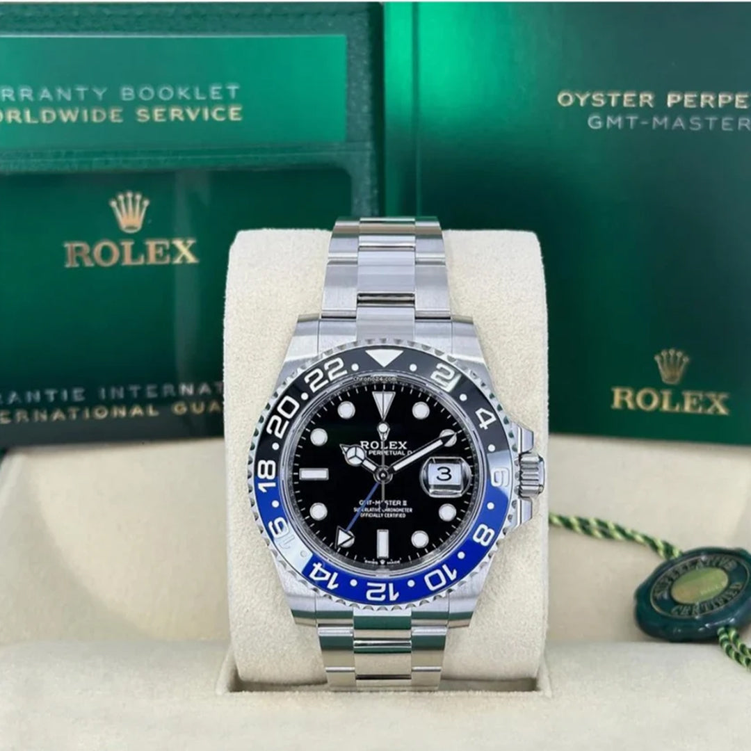Rolex GMT Master Silver Black Metal Watch B