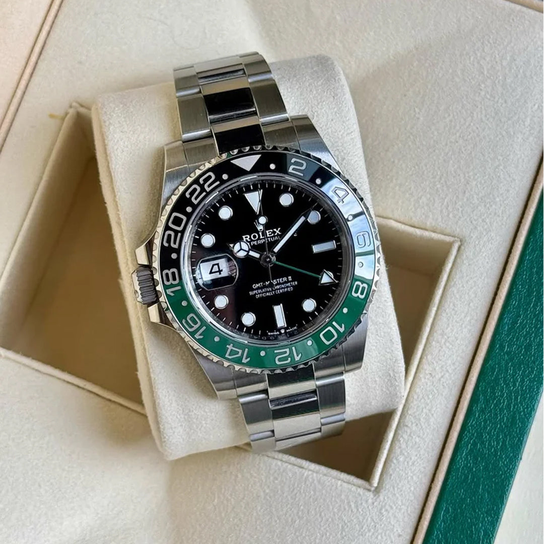 Rolex Gmt Master Silver Green Black Metal Watch A