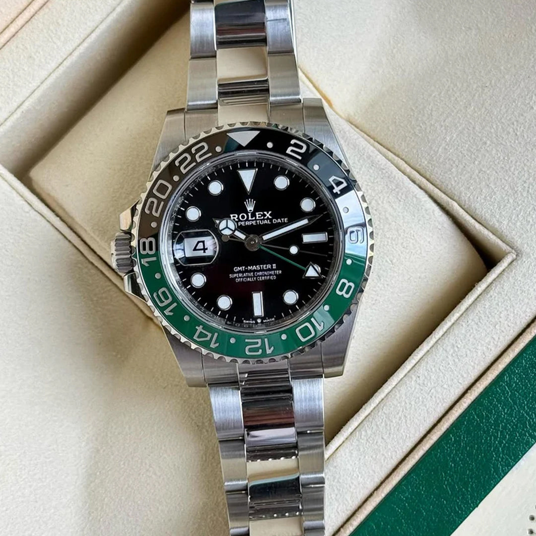 Rolex Gmt Master Silver Green Black Metal Watch A