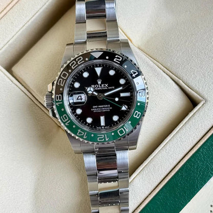 Rolex Gmt Master Silver Green Black Metal Watch A