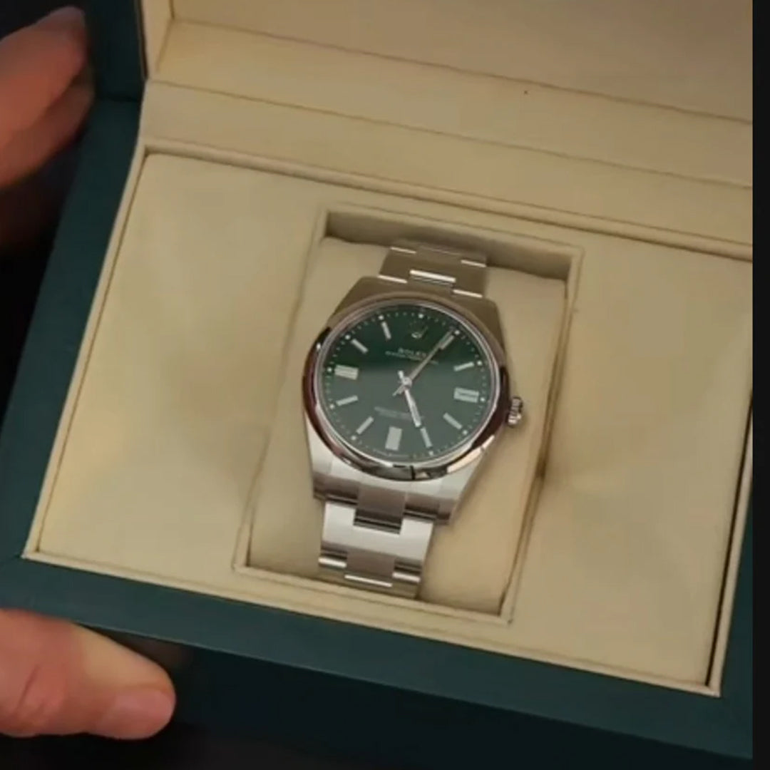 Rolex Green Dial Silver Metal Belt Watch M S Dhoni