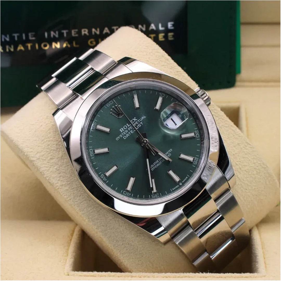 Rolex Green Dial Silver Metal Belt Watch Rajkumar Rao