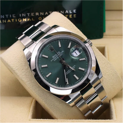 Rolex Green Dial Silver Metal Belt Watch Rajkumar Rao