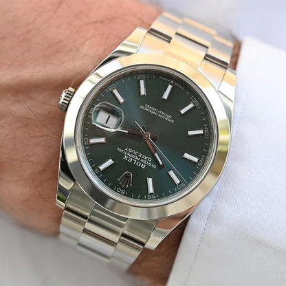 Rolex Green Dial Silver Metal Belt Watch Rajkumar Rao