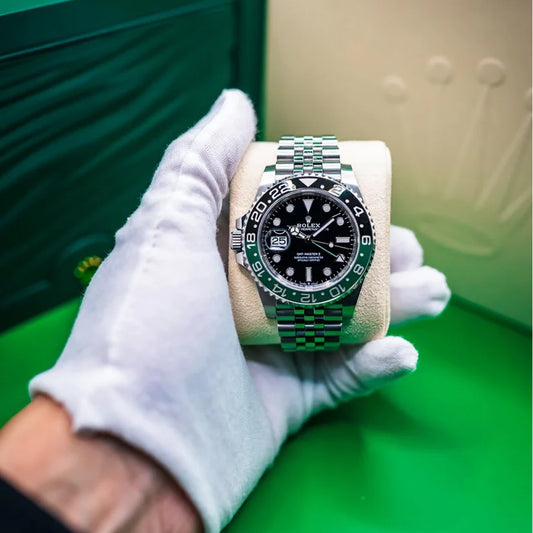 Rolex Sprite GMT Master Stainless Steel Green Dial Metal Belt