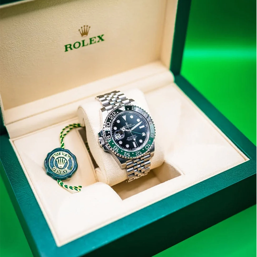 Rolex Sprite GMT Master Stainless Steel Green Dial Metal Belt