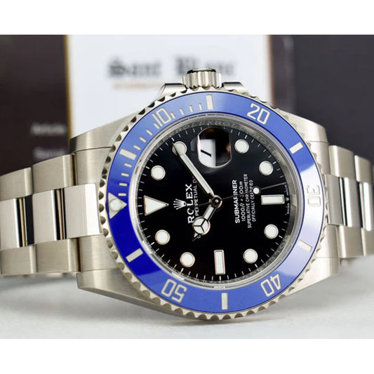 Rolex Submariner Silver Blue Metal Watch
