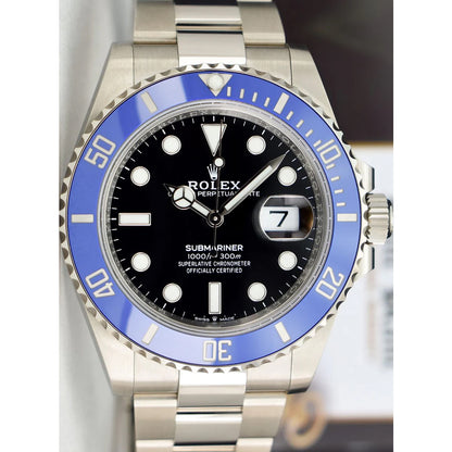 Rolex Submariner Silver Blue Metal Watch