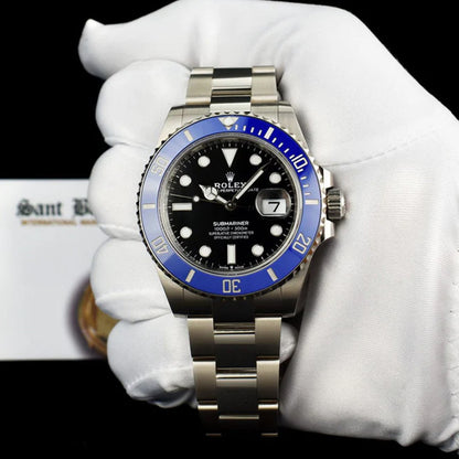 Rolex Submariner Silver Blue Metal Watch