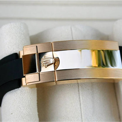 Rolex Yacht Master Silicon Band Gold Black Virat Kholi Watch