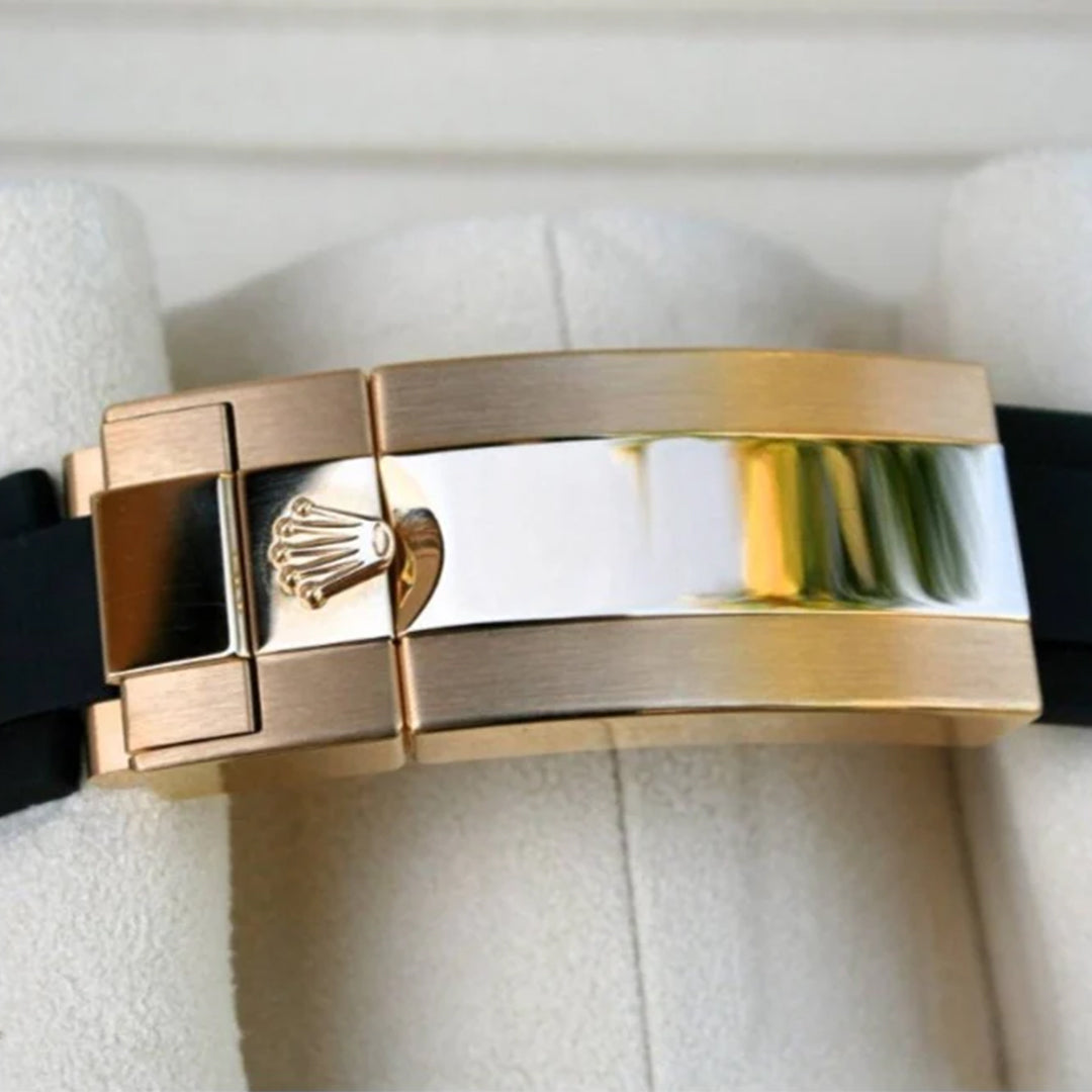 Rolex Yacht Master Silicon Band Gold Black Virat Kholi Watch